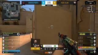 COLDZERA INSANE 1V4 CLUTCH AGAINST MOUSPORTS (MIRAGE) | FAZE VS MOUSPORTS | ESL ONE ROAD TO RIO 2020