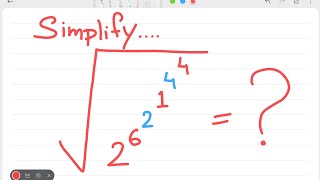 nice maths Exponent simplification