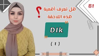 المستوى B1 الدرس 17: اللاحقة DIk