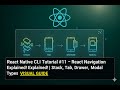 React Native CLI Tutorial #11 – React Navigation Explained! | Stack, Tab, Drawer