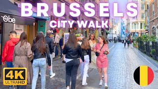 Virtual Walking in Brussels, Belgium 🇧🇪 | City Walk in 4k/60fps HDR