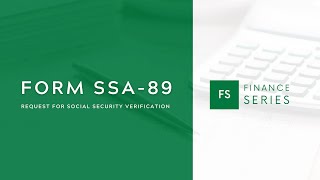 Social Security Form SSA 89