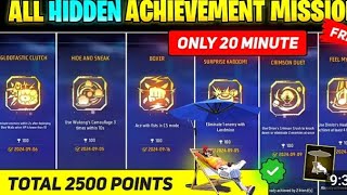 How to Complete all hidden achievement in free fire || All hidden achievement easy trick New