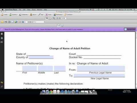How to Fill Out a Name Change Form and Petition How to Fill Out a Name Change Form and Petition