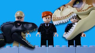 LEGO Evil Businessmen Watch Jurassic Battle! | STOP MOTION LEGO | Lego Battle! | Billy Bricks
