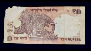 பத்து ரூபாய் பழைய அரிய ஃபிளிப் பிழை குறிப்பு RBI