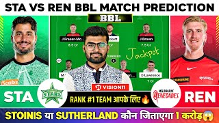 STA vs REN Dream11, STA vs REN Dream11 Prediction, Melbourne Stars vs Melbourne Renegades BBL Team