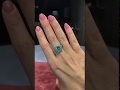 Brazilian Paraiba Tourmaline and Diamond Ring