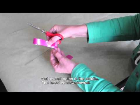 Instruction video - Ribbon and bows: B. Flat bow Instruction video - Ribbon and bows: B. Flat bow
