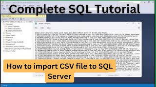 import CSV file in SQL server | sql Full SQL Course | step by step