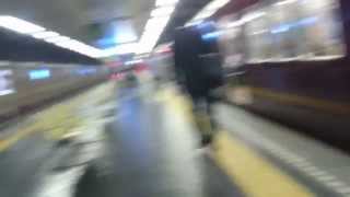 神戸高速鉄道　高速神戸駅内の阪急電車の風景　　Scenery of the Hankyu train in Kobe Rapid Transit Railway Kosoku-Kobe Station