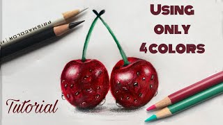 How To Draw Cherries | Colored Pencil Drawing For Beginners