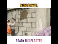 #Readymixplaster #AACBlocks #Solapur Wonderwall Ready Mix Plaster Installation...