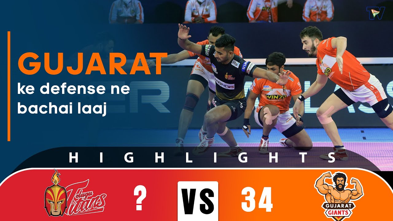 Pro Kabaddi League 8 Highlights M105 | Telugu Titans Vs Gujarat Giants ...