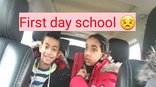 Our first day at school in the middle of school year 😕