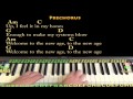 Radioactive (IMAGINE DRAGONS) Piano Cover Lesson in G with Chords/Lyrics