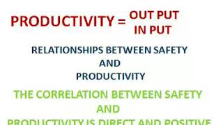 Safety Philosophy and managing productivity