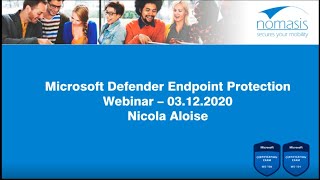 Nomasis Webinar  Microsoft Defender for Endpoint