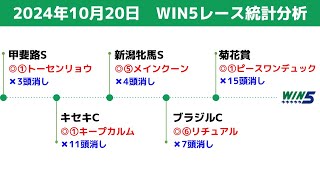 【WIN5】2024年10月20日の買える馬、消せる馬　統計データ分析