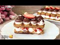 strawberry tiramisu dessert in 10 minutes no baking no fresh eggs no gelatine no alcohol.