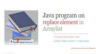 set or replace an element in an arraylist java program