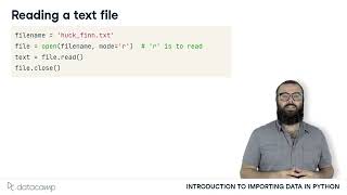 Getting started in importing data with python|