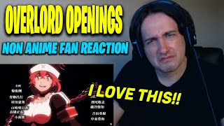 NON ANIME FAN First Time Reacting to "OVERLORD Openings (1-4)" REACTION