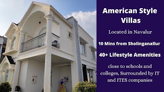 3 BHK Villa Navalur| American Style | Gated Community Villa 1.40 Cr*| Sales  +91 7550098989