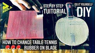 How to Glue Rubber onto Table Tennis Blade 🏓