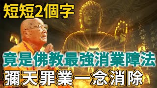 短短2個字，竟是佛教最強的消業障法，只要念一遍，彌天罪業，即刻消除！ | 禪語