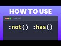 Learn CSS :not() and :has() selector in 6 Minutes