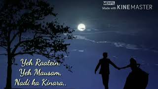 Yeh Raatein Yeh Mausam Yeh Nadi Ka Kinara || Kishore Kumar || Old Romantic Status || Whatsapp Status