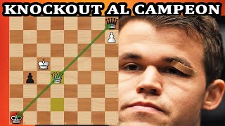 EL CAMPEÓN NOQUEADO Nodirbek Abdusattorov vs Magnus Carlsen ronda 10 campeonato mundial de rápidas