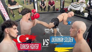 Clash of Warriors: Turkish MMA Fighter vs. Ukrainian Soldier | Outdoor Octagon | FCL