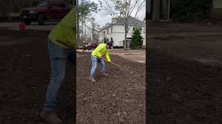 Tilling the yard before we add fresh top soil and then grass!