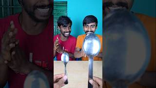 Big spoon vs small spoon challenge 🤣 #shorts