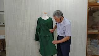 チェックブロッキングガーゼワンピースの説明です徳島呉服寝具洋服タオルギフト山善