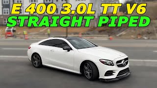 2018 Mercedes E 400 3.0L Twin Turbo V6 Exhaust Sound w/ Straight Pipes!