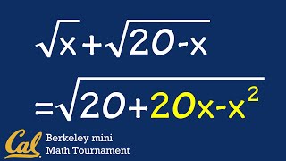A triple square root problem (Berkeley mini math tournament)