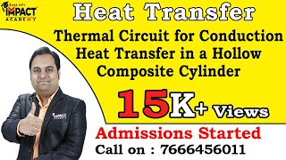 Thermal Circuit for Conduction Heat Transfer in a Hollow Composite Cylinder | Conduction | HT |