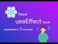 What is useEffect & side effects | React useEffect hook explained in 3 minutes