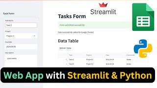 Make Web App using Google Sheets, Python and Streamlit