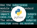 How do I execute a program or call a system command?