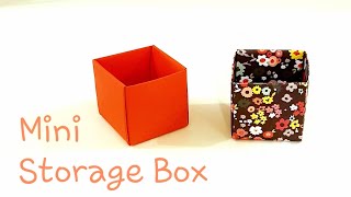 Origami Paper Box (Very Easy) | How to make a mini paper box /Storage Box | paper craft tutorial DIY