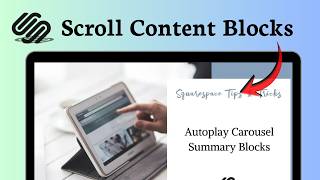 How to scroll blocks in Squarespace (Block Navigation)