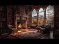🏰 Cozy Library Ambience (No Ads) Study & Relax in a Scottish Castle 🔥