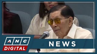 Enrile questions INC's stance on Duterte impeachment  |ANC