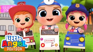 Die Rettungs-Patrouille | Polizei, Feuerwehr, Notarzt | Little Angel Deutsch – Kinderlieder