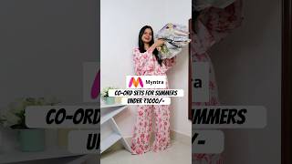 Myntra Co-Ord Sets For Summer #myntra #shorts