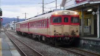 ありがとう米坂線国鉄色号　小国駅発車  2009.12.13